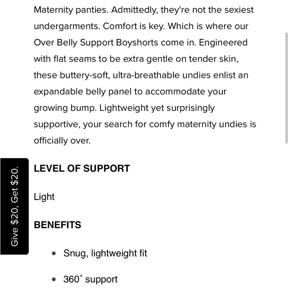 Blanqi: everyday seamless maternity over the belly support boy shorts. - Picture 5 of 10